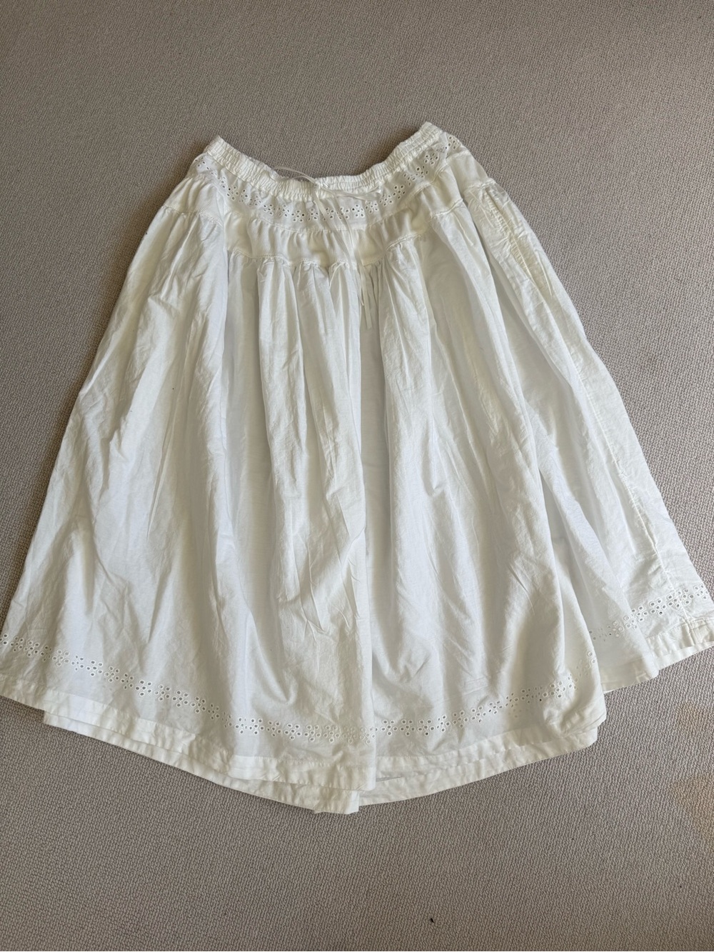 New Free People Eyelet Gesibelle Maxi Skirt In Clean Ivory M - Picture 3 of 8